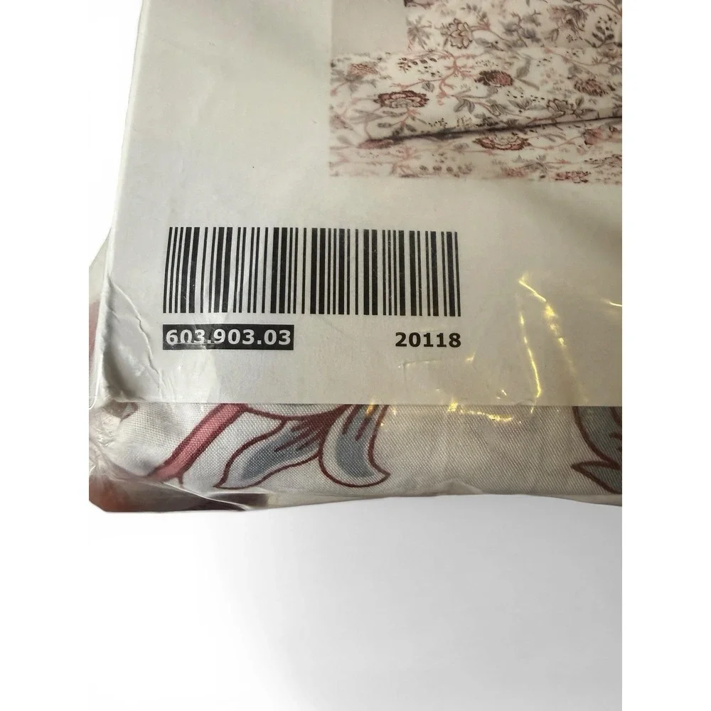 NEW IKEA Sprangort Queen Duvet Cover Floral 100% Cotton Pink Red White 2018 HTF